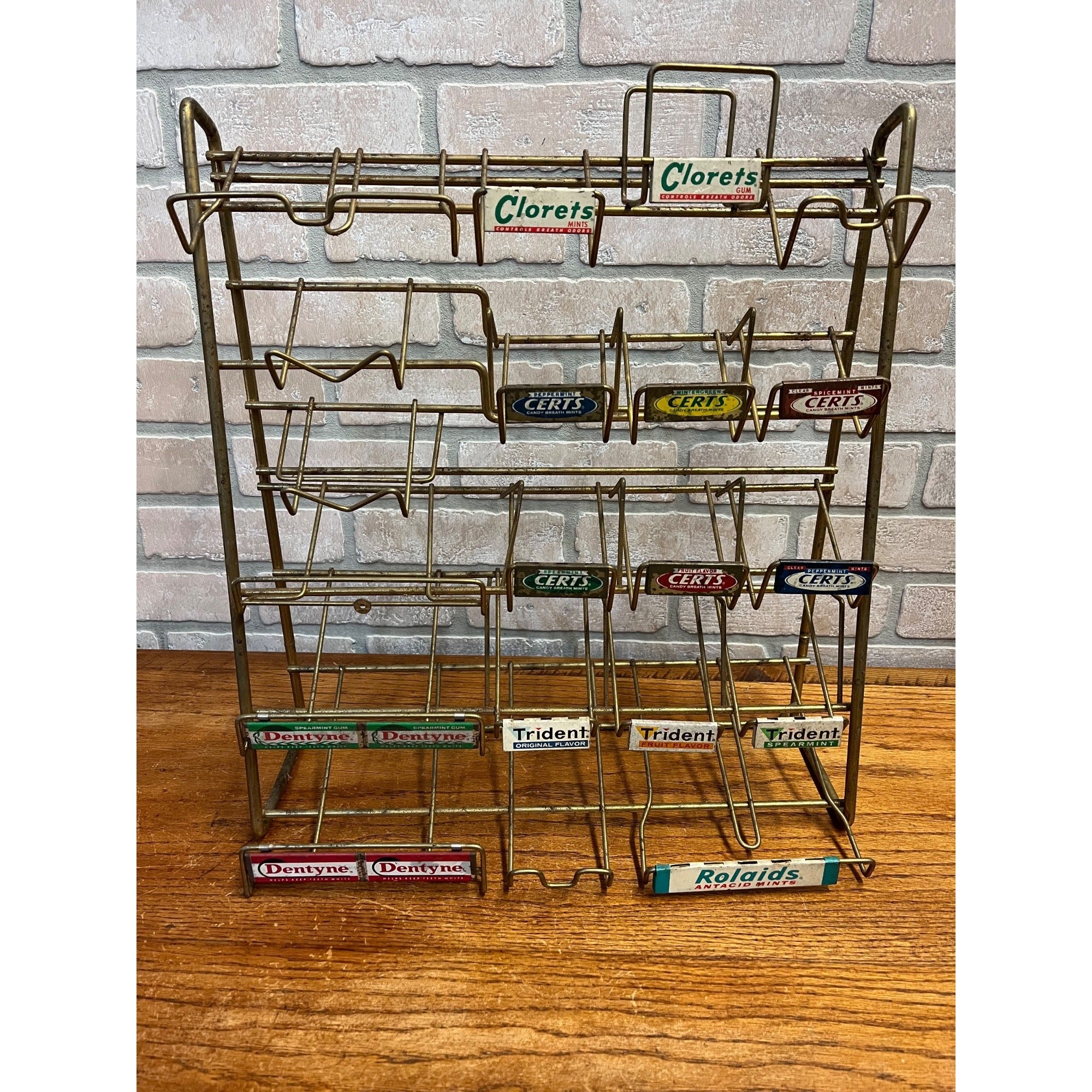 Vintage Advertising Store Display Rack Certs Clorets Dentyne Trident Gum Mints