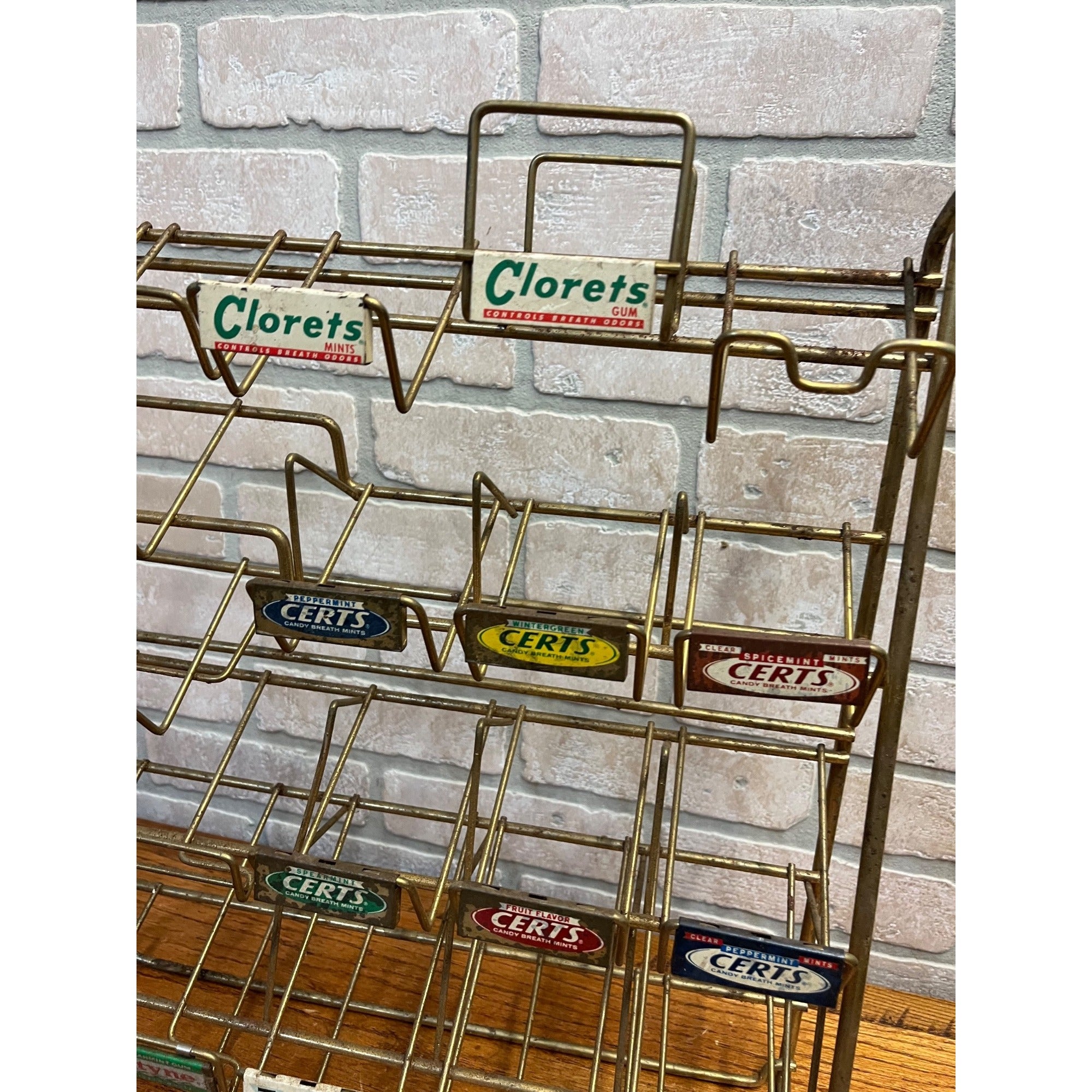 Vintage Advertising Store Display Rack Certs Clorets Dentyne Trident Gum Mints