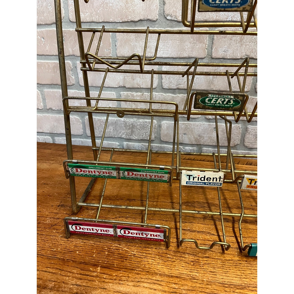 Vintage Advertising Store Display Rack Certs Clorets Dentyne Trident Gum Mints