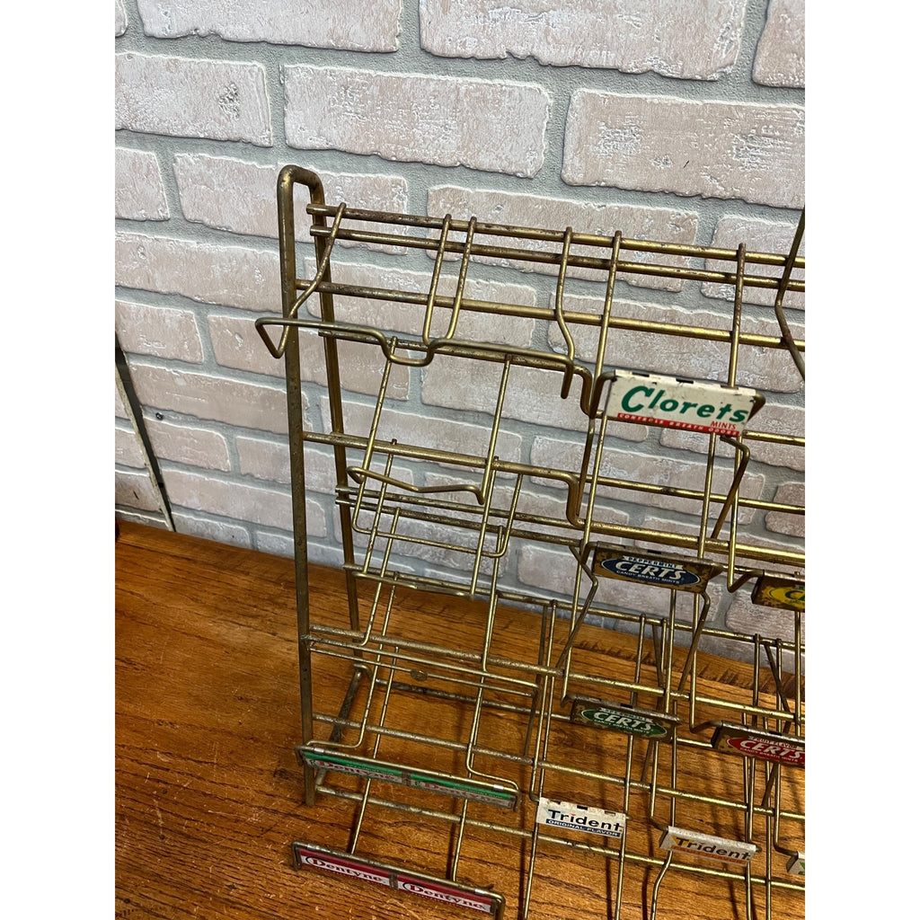 Vintage Advertising Store Display Rack Certs Clorets Dentyne Trident Gum Mints