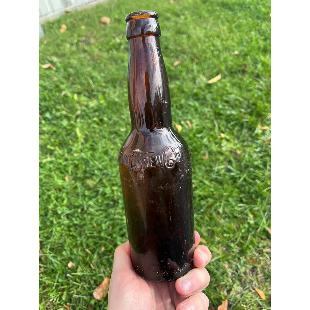 Vintage Berlin Brewing Co. Beer Bottle Berlin Wisconsin Amber Embossed