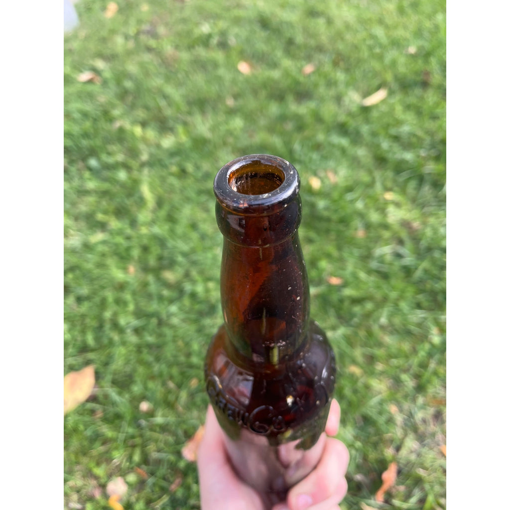 Vintage Berlin Brewing Co. Beer Bottle Berlin Wisconsin Amber Embossed