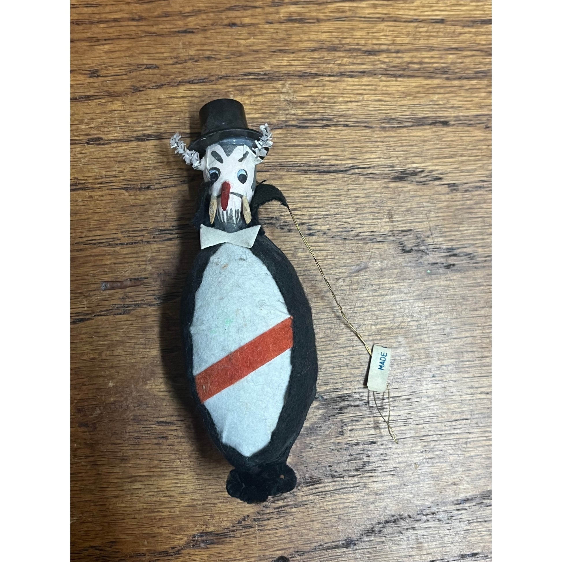 Vintage 1950s Dracula Vampire Hanging Japan Ornament Halloween Felt