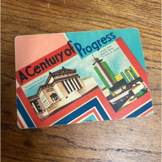 Vintage Chicago 1933 World's Fair A Century of Progress Sewing Needle Book