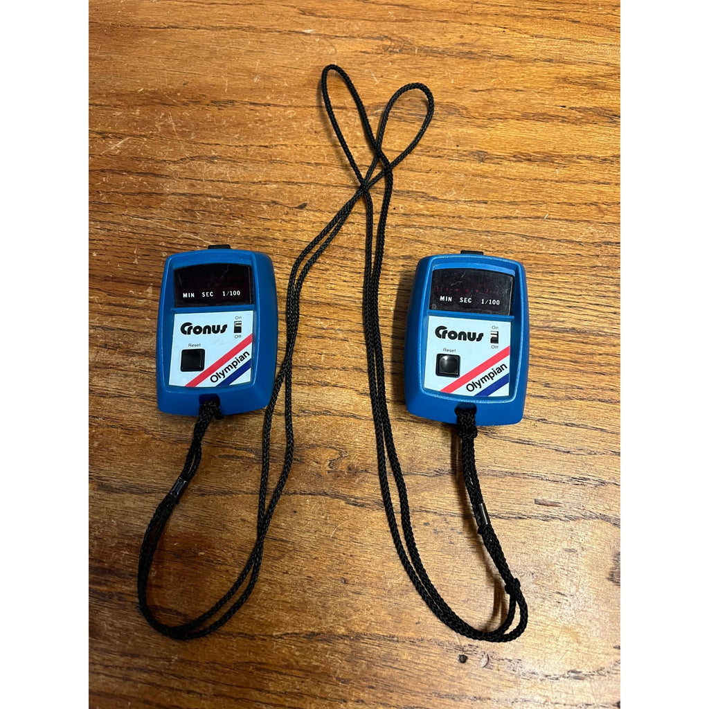 Vintage 1970s CRONUS LED Olympian Digital Stopwatch Timer Lot (2)