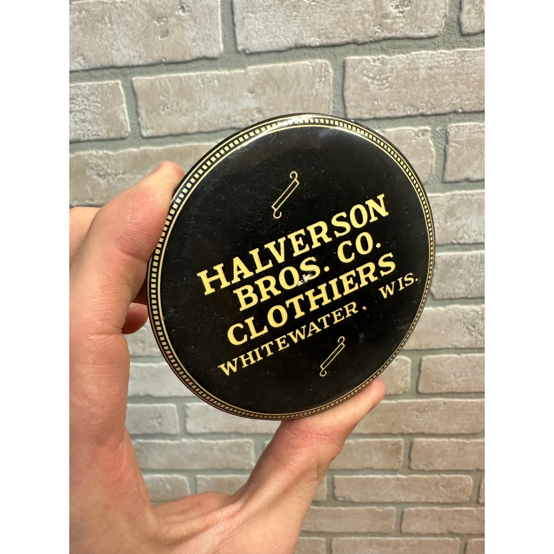 Vintage Halverson Bros Clothiers Whitewater Wisconsin Advertising Clothes Brush