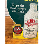 Vintage 1920s Milk of Magnesia A.D.S. Advertising Store Display Sign Easelback