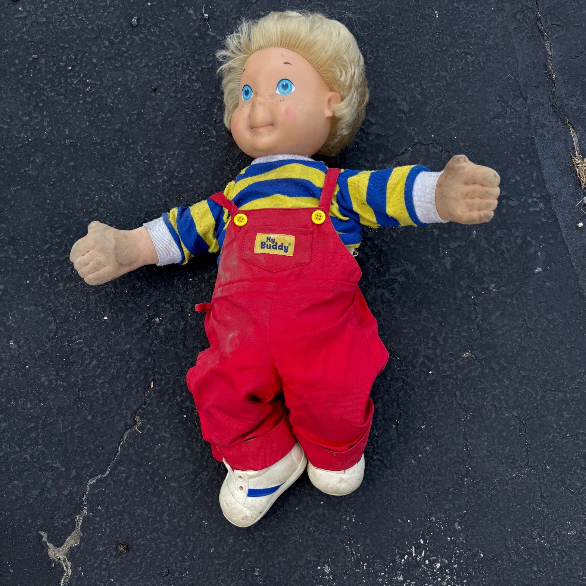 Vintage My Buddy Doll Hasbro Original Outfit Blue Eyed Blonde Hair 23"