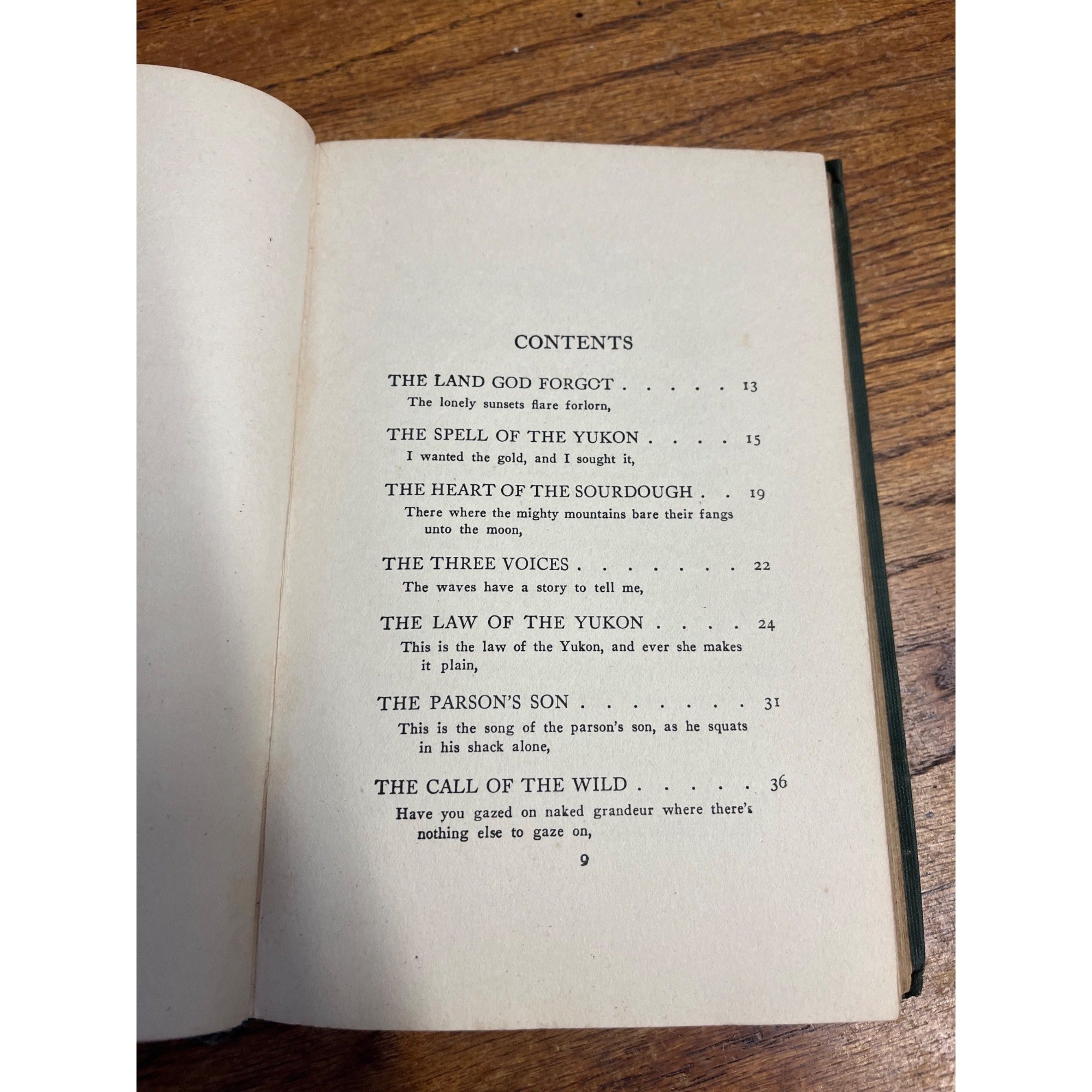 Vintage Hardcover Book The Spell of the Yukon & Other Verses By Robert W. Service Copyright 1907