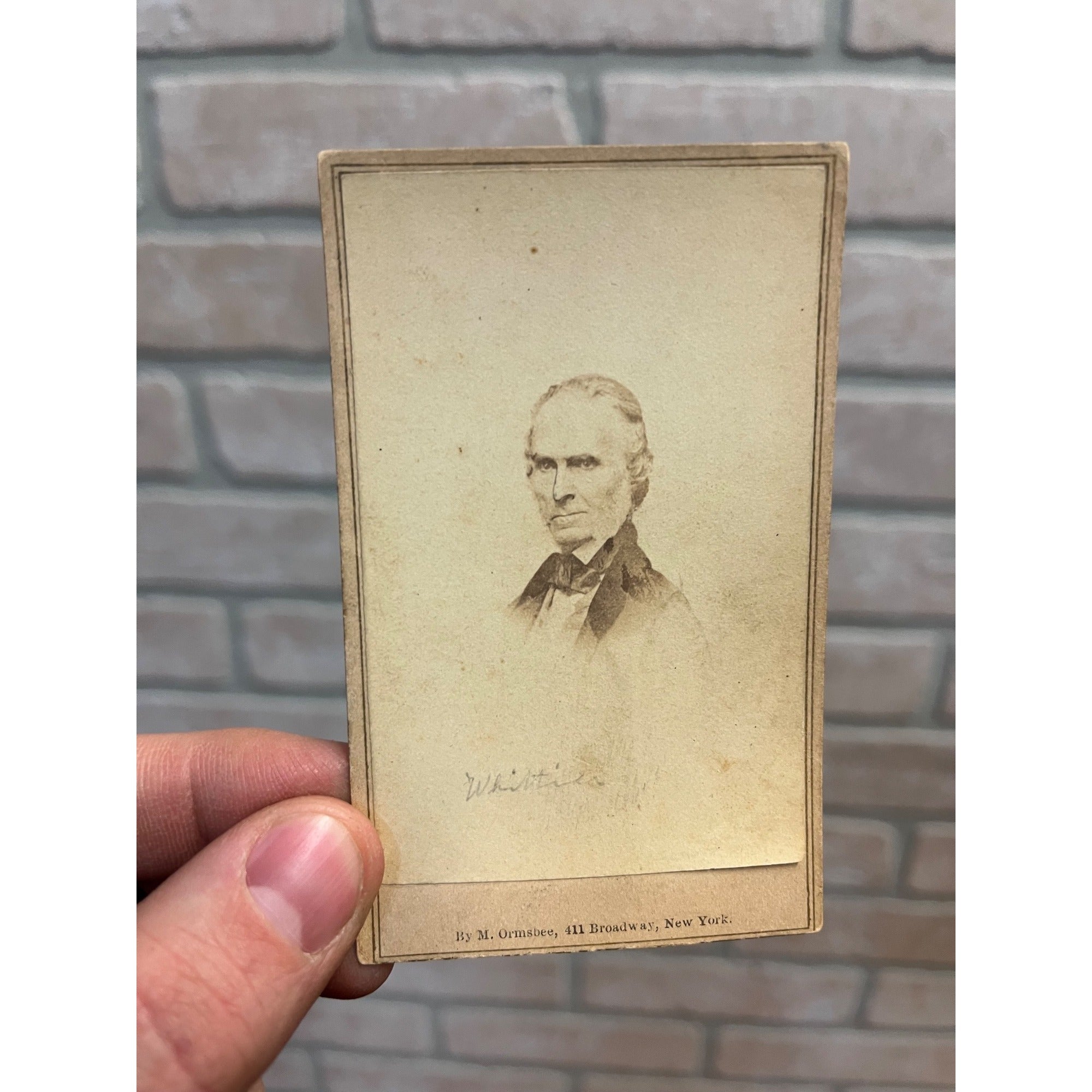 Antique CDV Photo Poet John Greenleaf Whittier Abolitionist, Politician