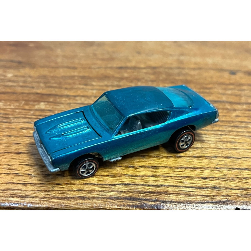 Vintage Hot Wheels Redline 1967 Aqua Custom Barracuda  -- NEAR MINT