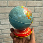 Ohio Art Co. World Bank Globe Tin Litho Made in USA As You Save So You Prosper