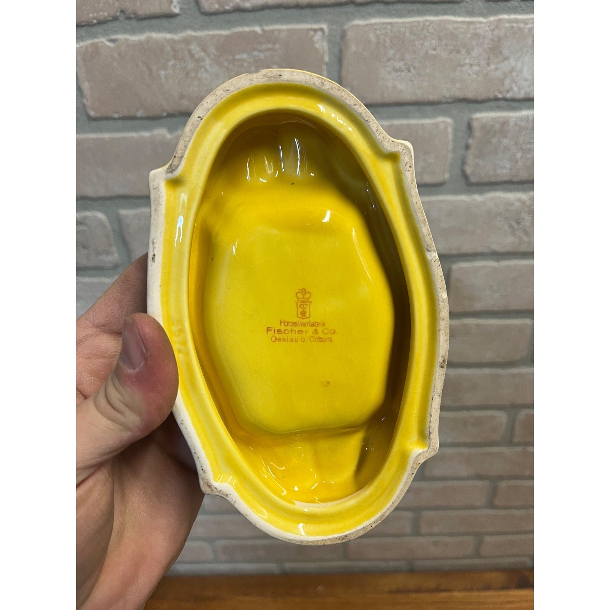 VINTAGE Porcelain Ashtray Genuine GERMAN STUMPEN Burger CIGAR ADVERTISING