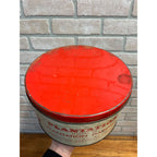 Vintage Plantation Chocolate Co Red And White Tin 10lb Size Chocolate Danties