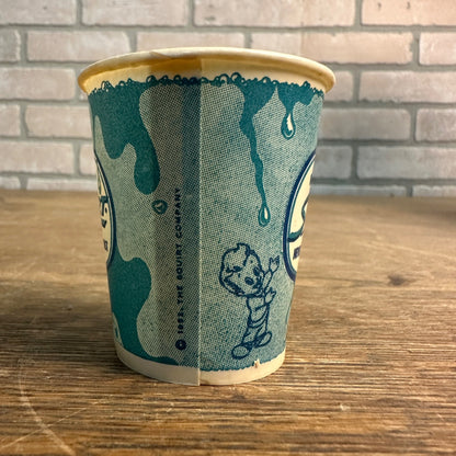 Vintage 1952 Squirt Blue Sample Soda Paper Wax Promotional Cup