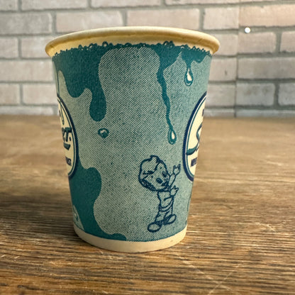 Vintage 1952 Squirt Blue Sample Soda Paper Wax Promotional Cup