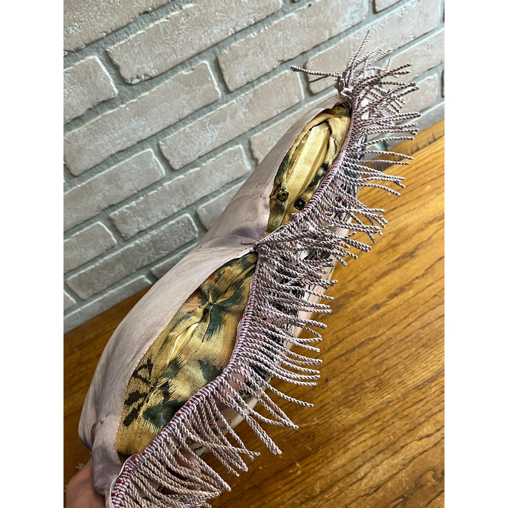 WWII US Army Fort Lewis WA Sweetheart Silk Pillow Case Home Front Souvenir 1940s