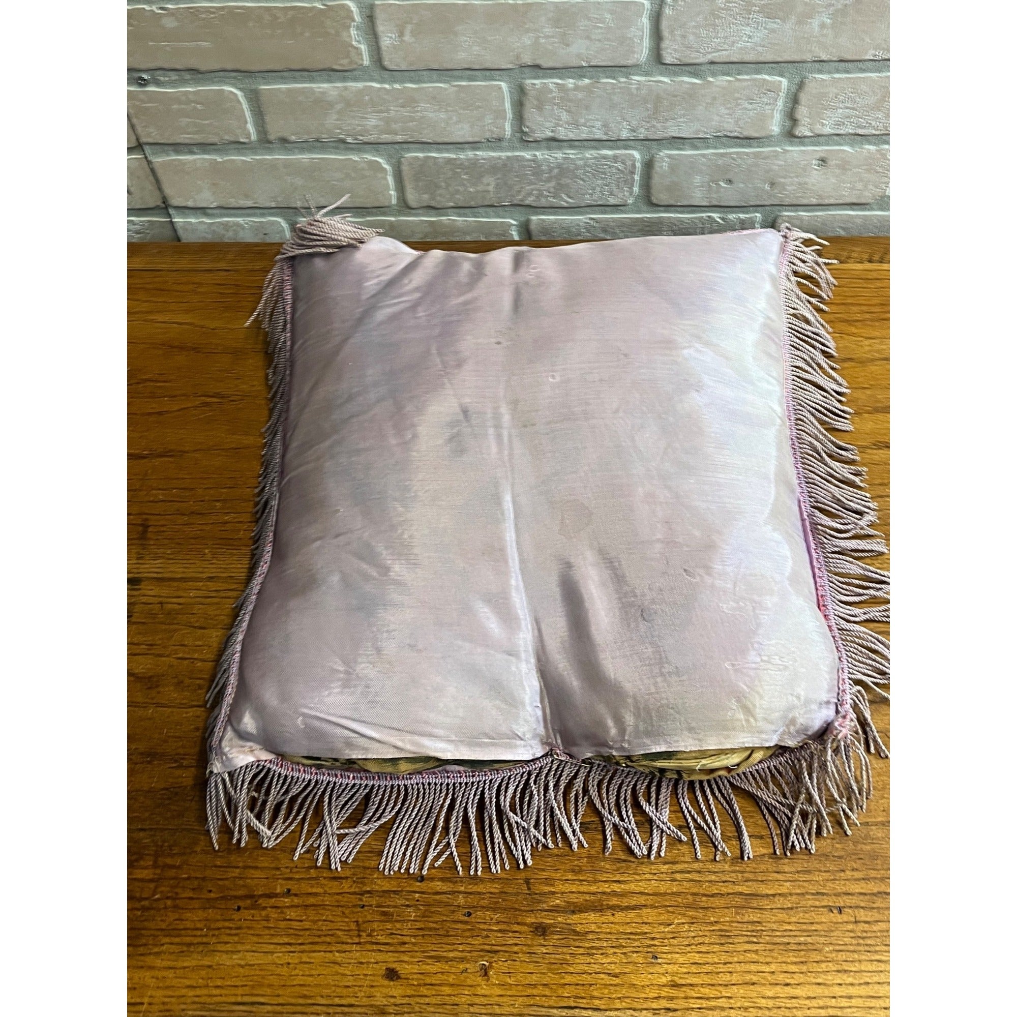 WWII US Army Fort Lewis WA Sweetheart Silk Pillow Case Home Front Souvenir 1940s