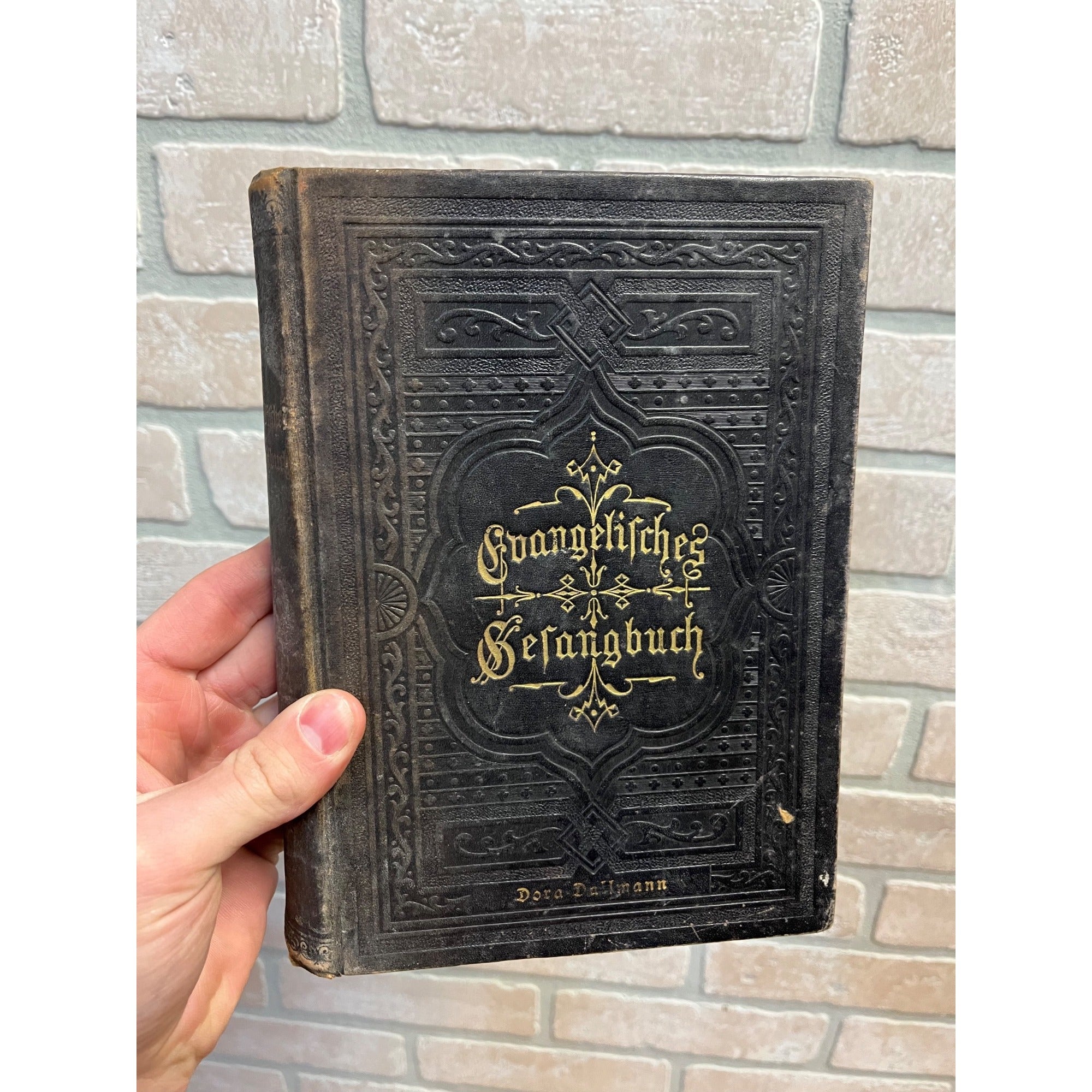 Antique 1901 Evangelical Lutheran Song Book Hymnal Hardcover German