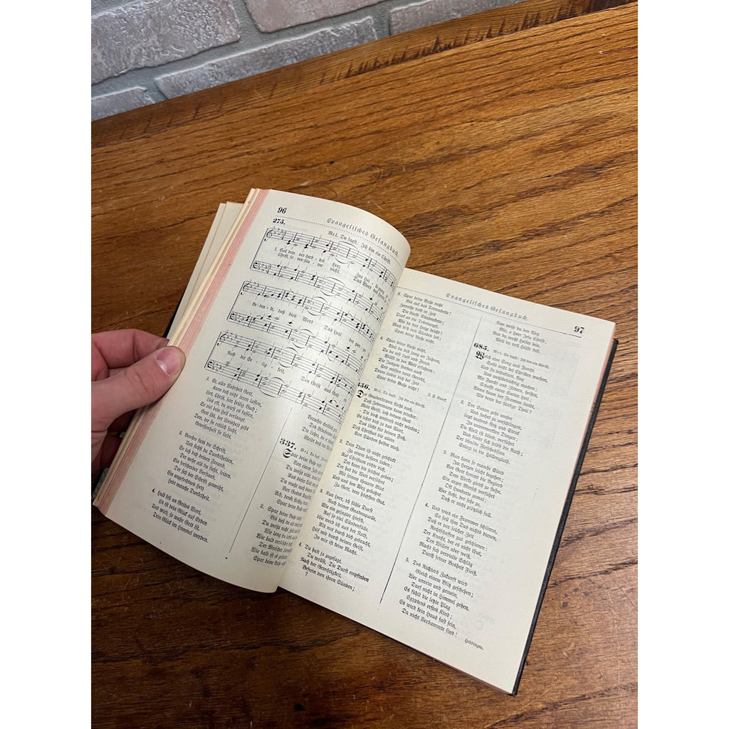 Antique 1901 Evangelical Lutheran Song Book Hymnal Hardcover German
