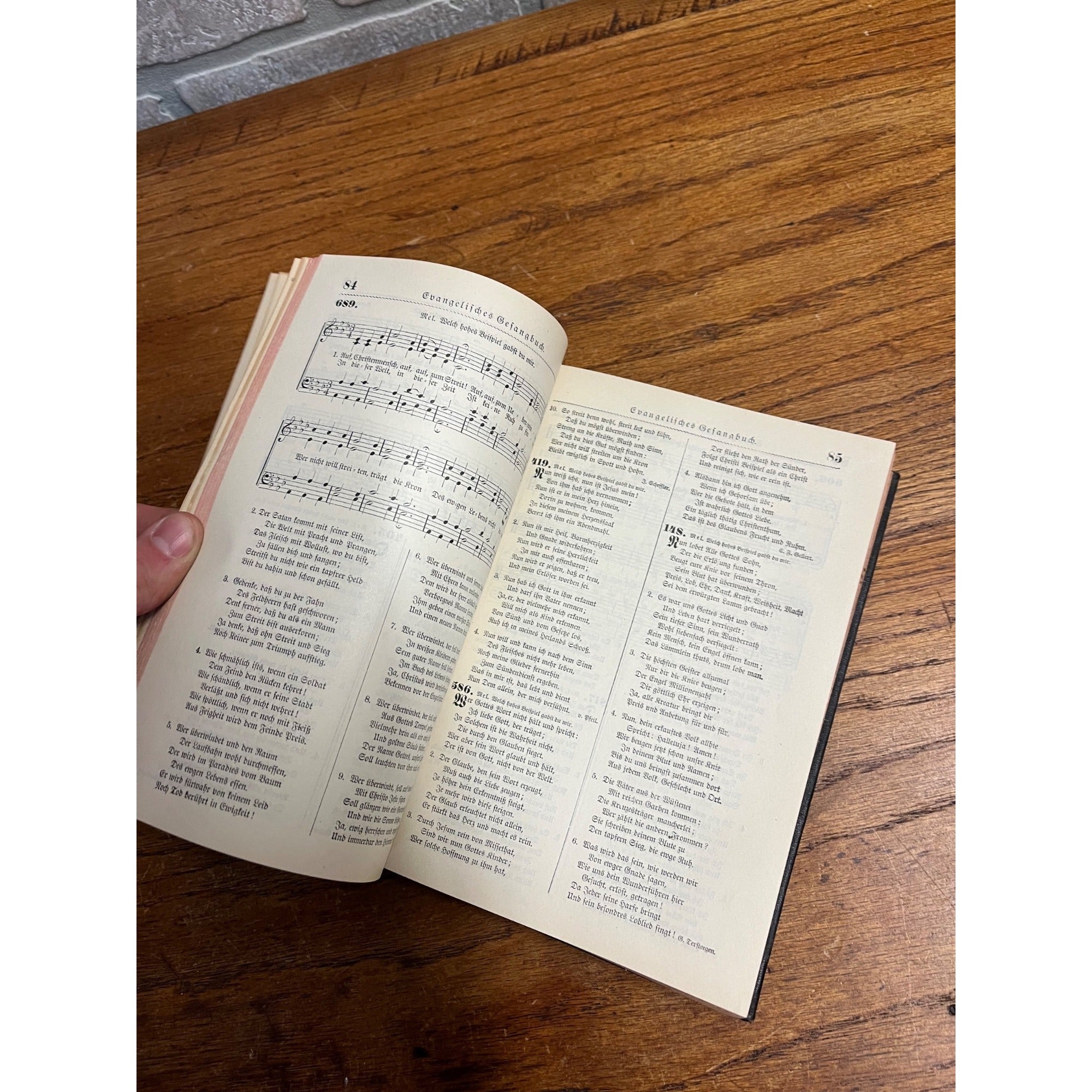 Antique 1901 Evangelical Lutheran Song Book Hymnal Hardcover German