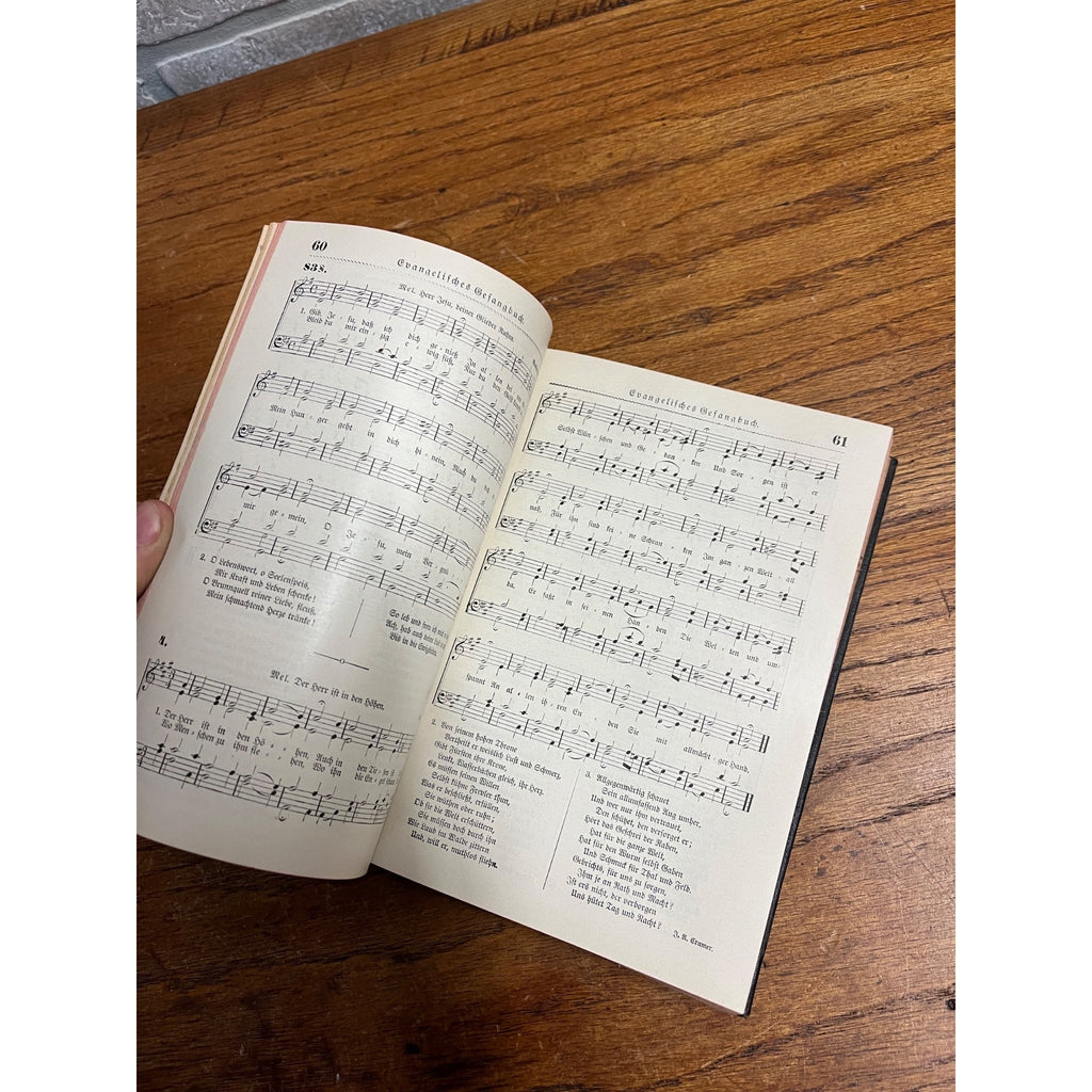 Antique 1901 Evangelical Lutheran Song Book Hymnal Hardcover German