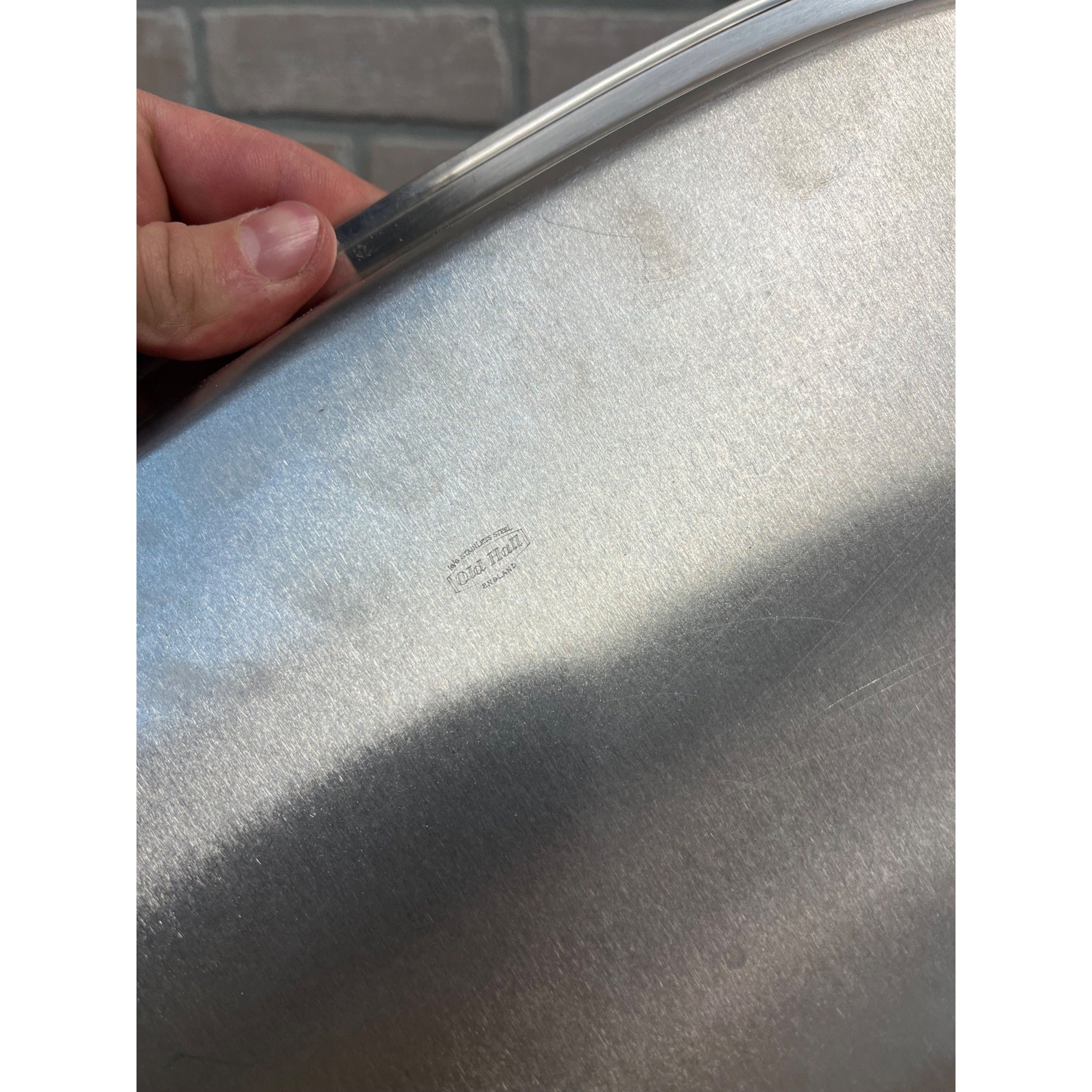 Vintage 1960s MCM Stainless Steel Serving Tray Platter Old Hall 15.5" by 9.5"