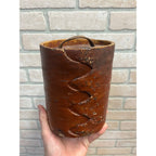 Primitive 19th c. Swedish Birch Bark Wooden Food Storage Box Container Lidded