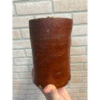 Primitive 19th c. Swedish Birch Bark Wooden Food Storage Box Container Lidded