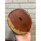 Primitive 19th c. Swedish Birch Bark Wooden Food Storage Box Container Lidded
