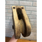 Large Wooden Industrial Steampunk Farmhouse Block Pulley Pully Wheel