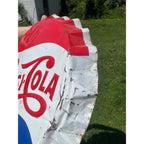 Vintage Stout Pepsi Cola Bottle Cap Sign Metal Advertising 1963