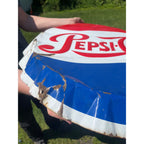Vintage Stout Pepsi Cola Bottle Cap Sign Metal Advertising 1963