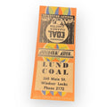 Vintage Lund Coal Windsor Locks Ct Conn Advertising Matchbook
