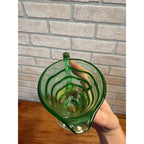 Rare1920s Art Deco Green Uranium Vaseline Glass Creamer Pitcher DC Jenkins Glass