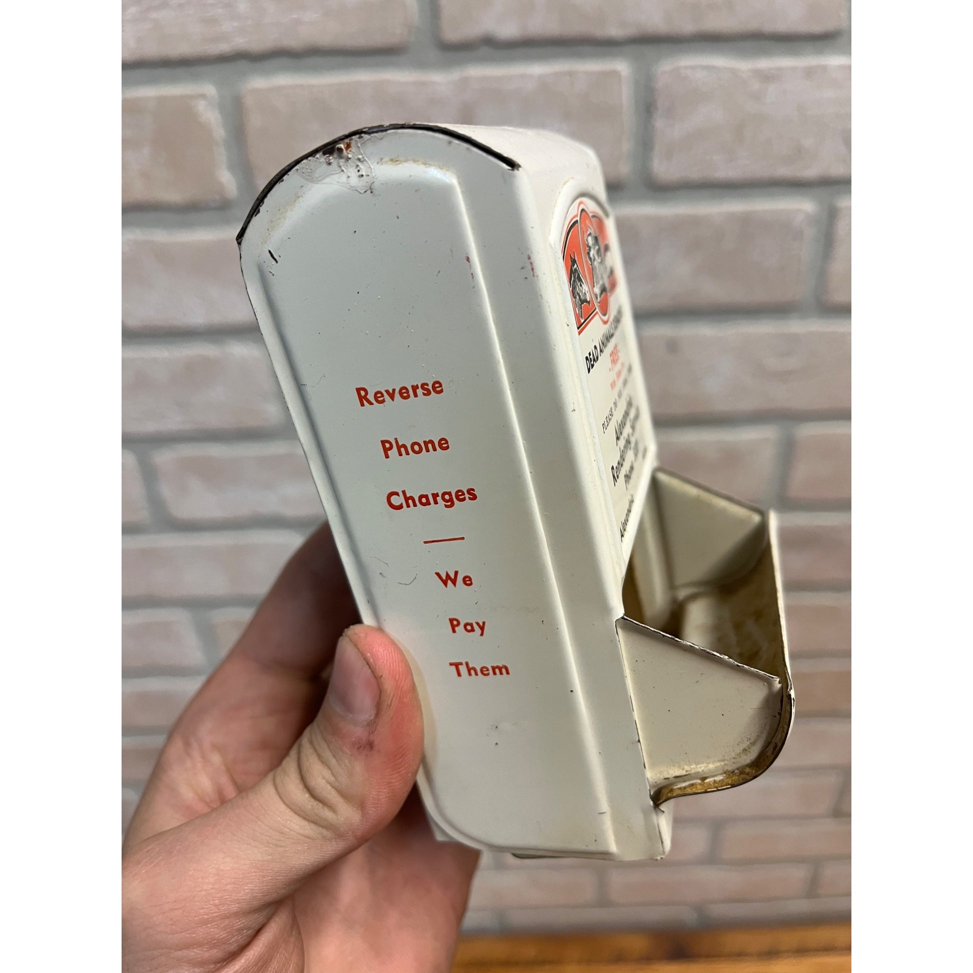 Vintage Dead Animals Removed Advertising Match Holder Alexandria Minn MN Sign