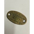 Vintage Dog License Tag Fond du Lac County, Wisconsin 1932