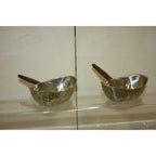 Vintage 1960s MCM Lundtofte Danish Stainless Rosewood Butter Warmer Sauce Pans