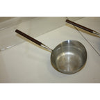 Vintage 1960s MCM Lundtofte Danish Stainless Rosewood Butter Warmer Sauce Pans