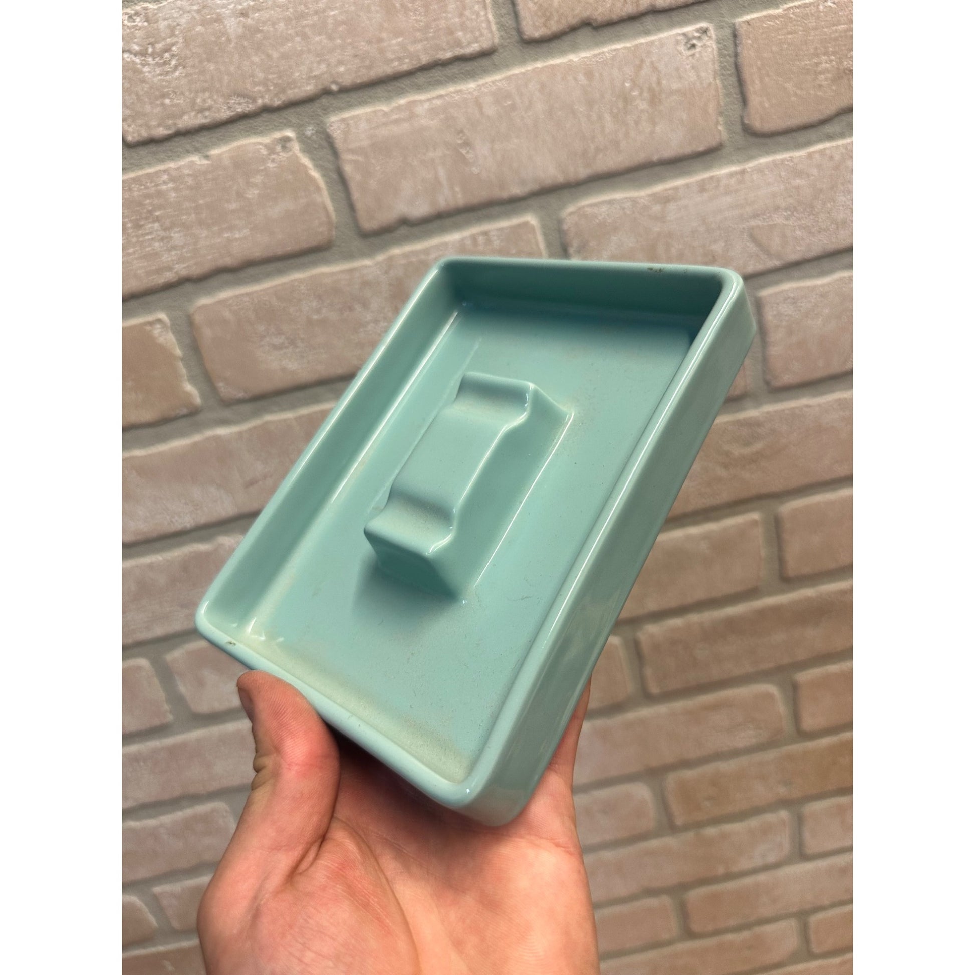 Vintage 1960s Kohler Company Porcelain Blue MCM Mid-Century Ashtray Wisconsin