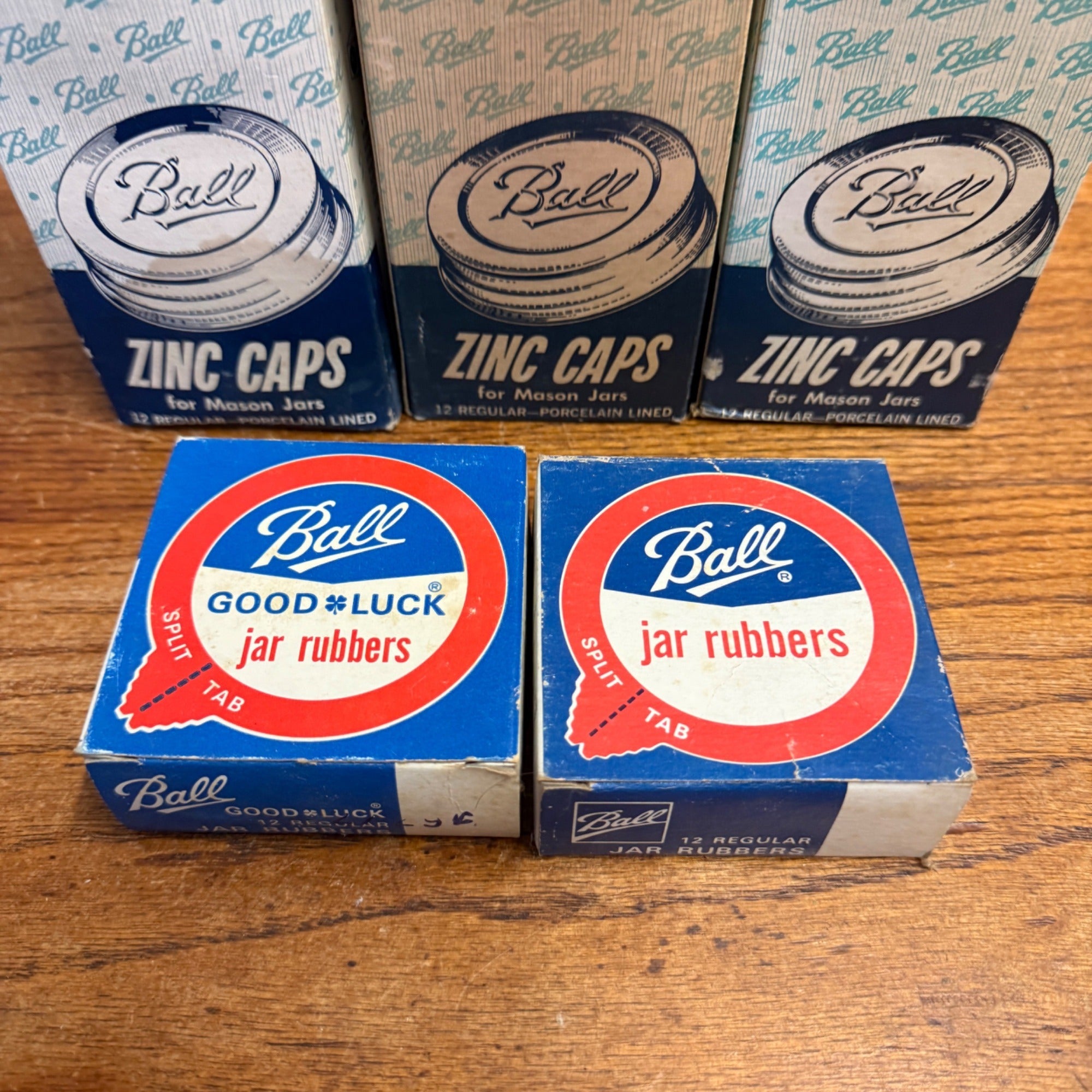 Vintage Lot Zinc Ball Jar Lids & Rubbers Fruit Jar Replacement 27 in total