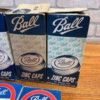 Vintage Lot Zinc Ball Jar Lids & Rubbers Fruit Jar Replacement 27 in total