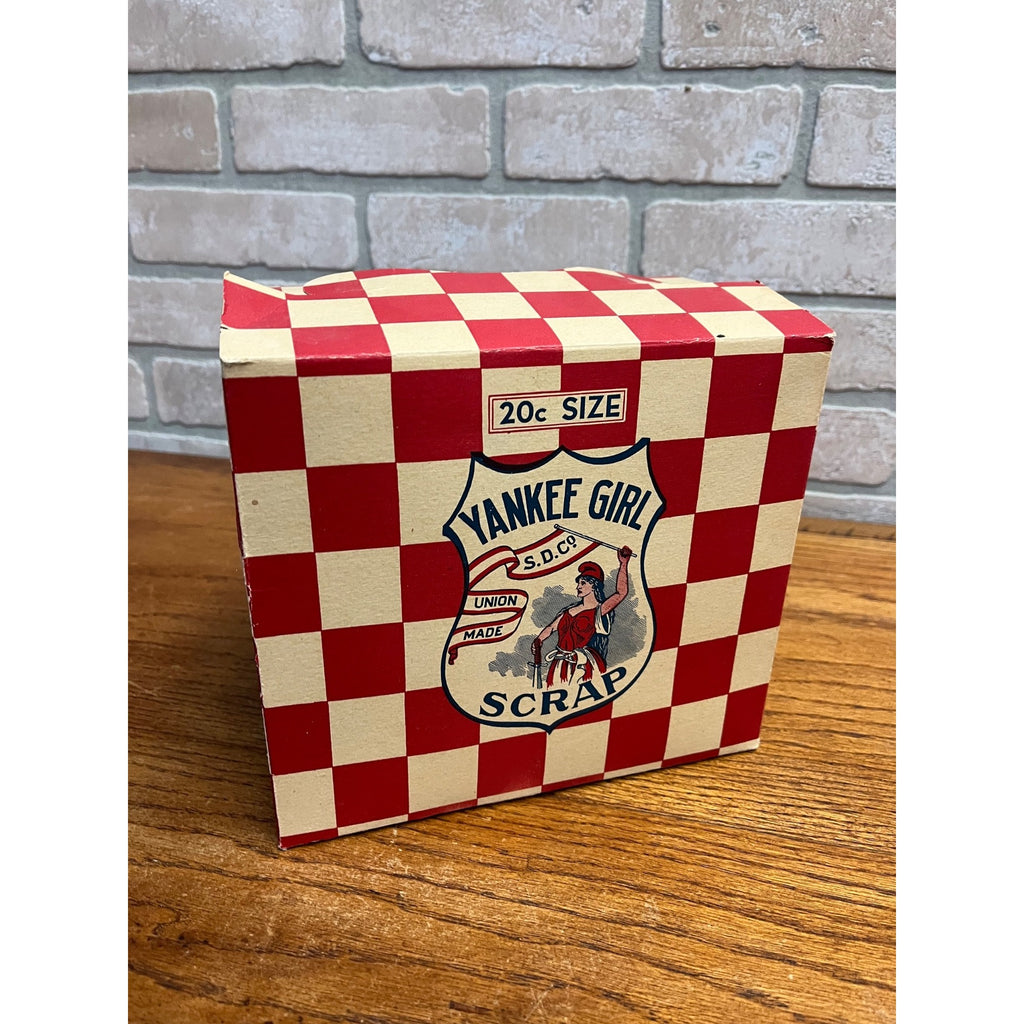 Yankee Girl Scrap Tobacco Chew & Smoke Box Vintage 1930's Empty Unused Original