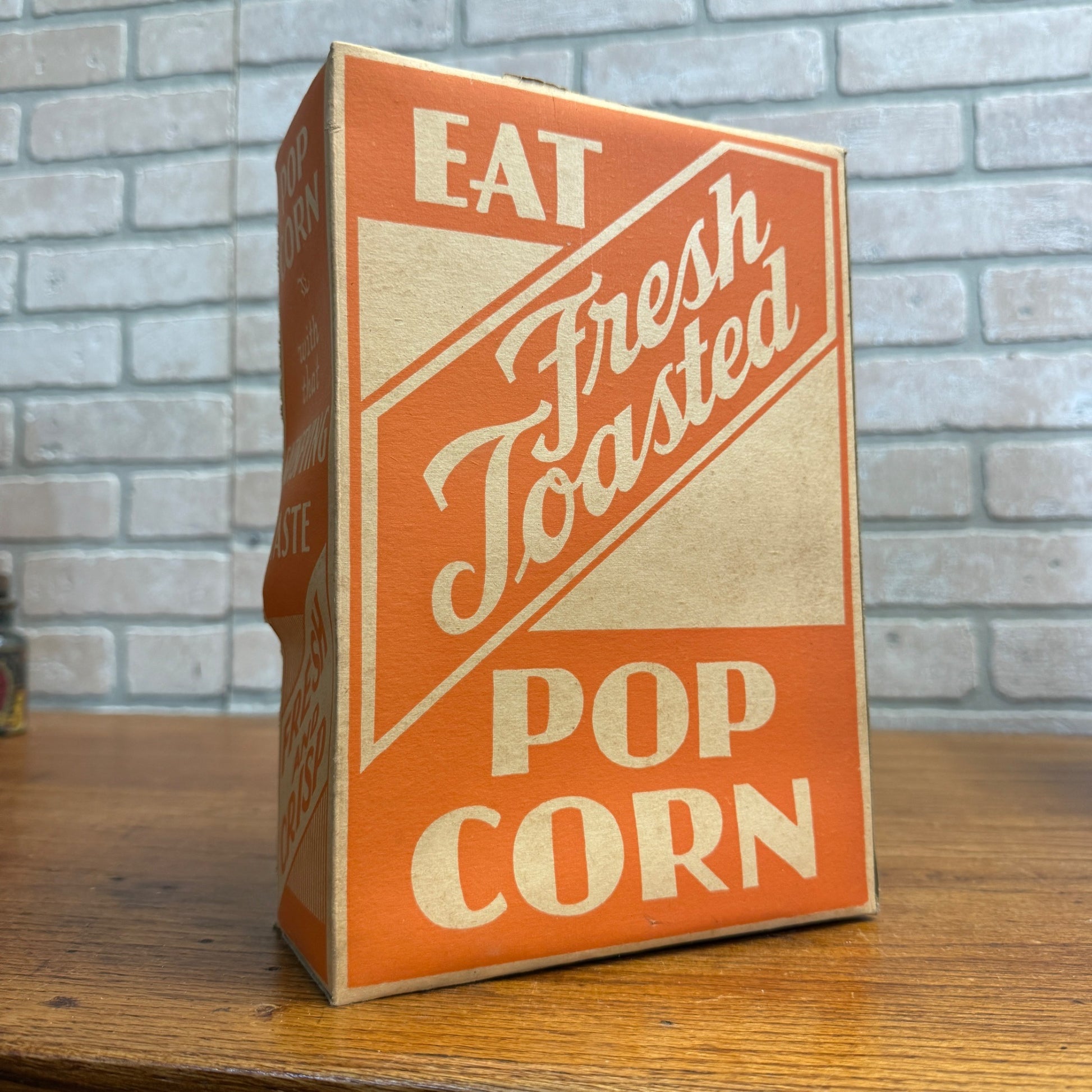 Vintage 1930s Eat Fresh Toasted Pop Corn Box Popcorn Drive In Movie Theater