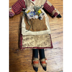 Primitive Style Black African American Folk Art Rag Doll Handmade Vintage