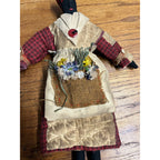 Primitive Style Black African American Folk Art Rag Doll Handmade Vintage