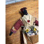 Primitive Style Black African American Folk Art Rag Doll Handmade Vintage