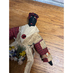 Primitive Style Black African American Folk Art Rag Doll Handmade Vintage