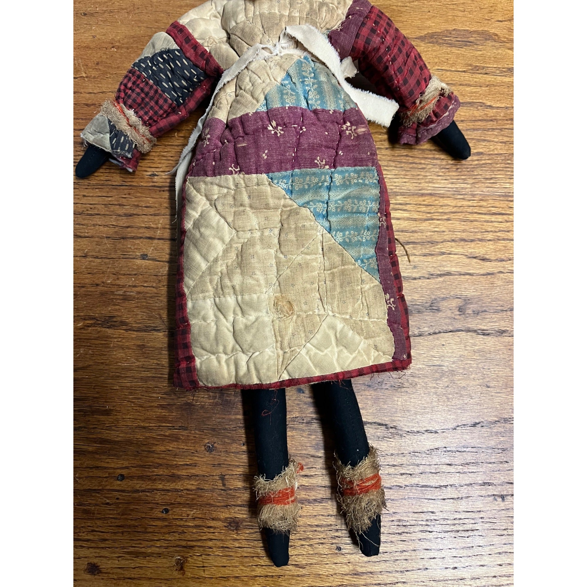 Primitive Style Black African American Folk Art Rag Doll Handmade Vintage