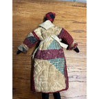 Primitive Style Black African American Folk Art Rag Doll Handmade Vintage